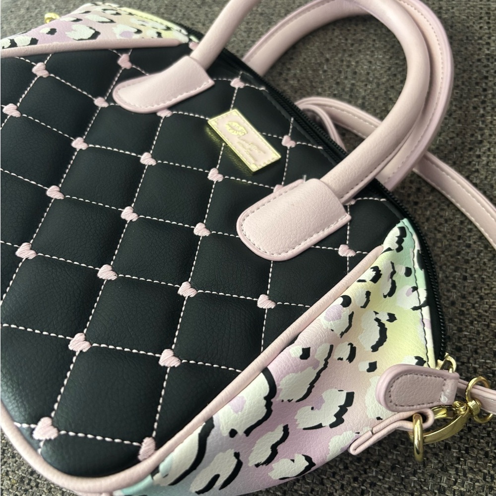 New Betsey Johnson Multicolored Quilted Handbag